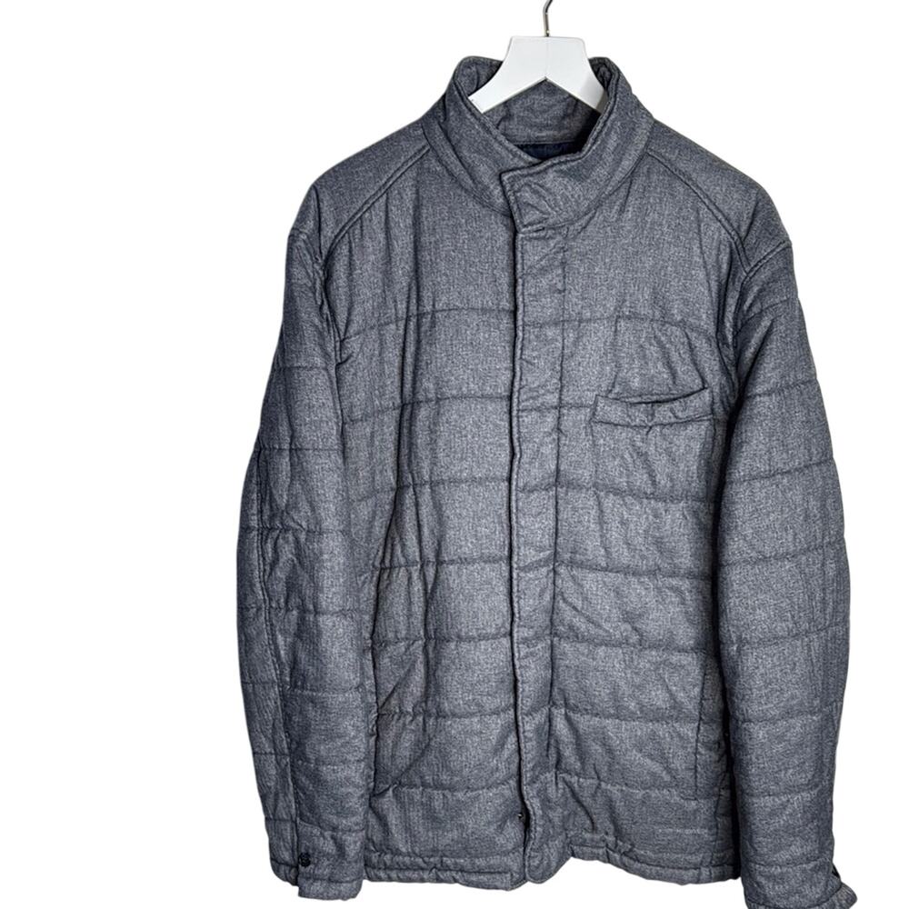 Banana Republic Men’s Heather Blue Quilted Puffer Jacket Coat Sz XL